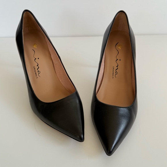 Nina Originals Black Pointed Toe Pump Heels size 8.5 - Picture 2 of 7